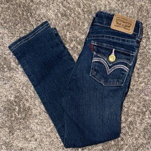 Levi's Girls Dark Blue Straight Leg Jeans